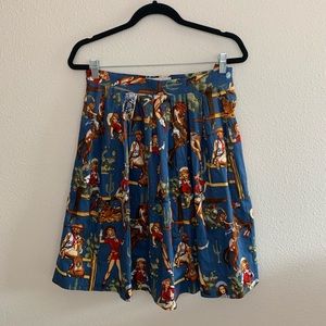 NWT Modcloth/Miss Lulo cowgirl pin-up a-line skirt